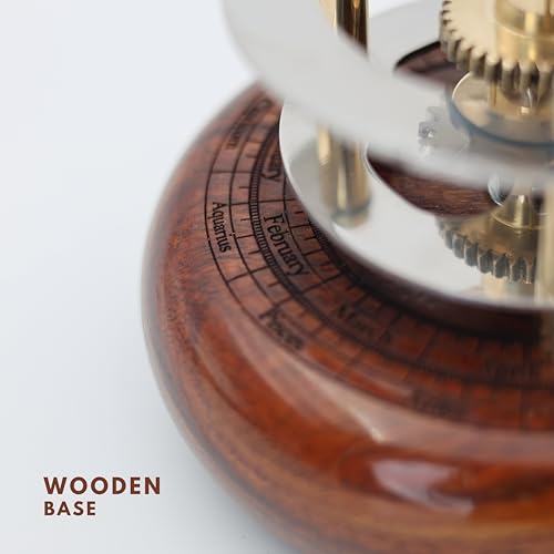 Solar System Model | Educational & Decorative Astronomy Orrery | Premium Brass Mechanical Planetarium (8" Earth & Moon)