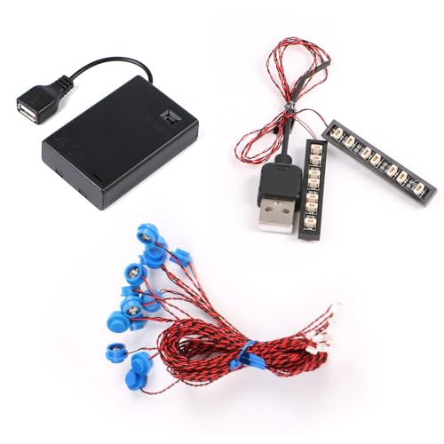 14PCS Building LED Lights 1X1 Circular Dot Compatible with LEGO(Blue) - color: Blue