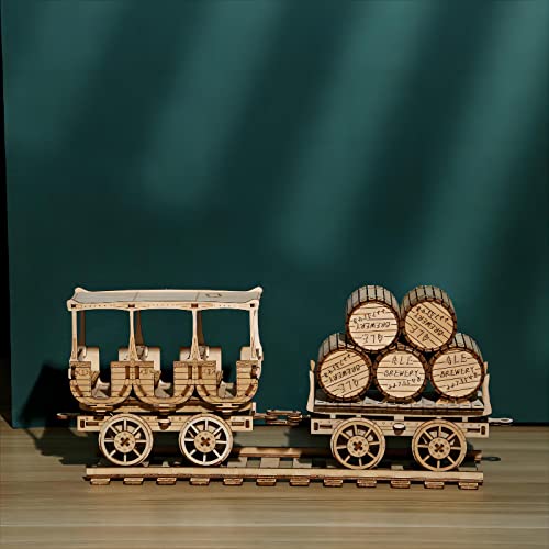 3D Wooden Puzzles Wine Truck Model Kits, Brainteaser and Puzzle for Christmas/Birthday,Gifts for Adults and Teens to Build Combination - style: Wine Truck