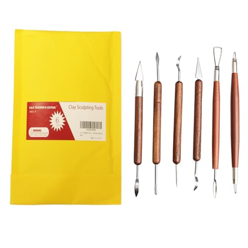 S & E TEACHER'S EDITION 6 Pcs Pottery & Clay Sculpting Tools - size: 6 PCS