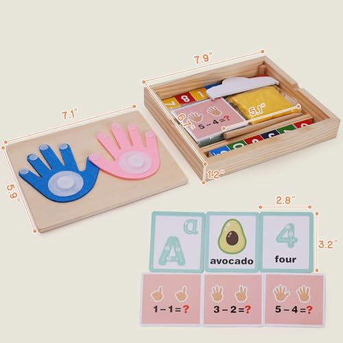 Montessori Sand Tray with Math & Alphabet Learning Cards