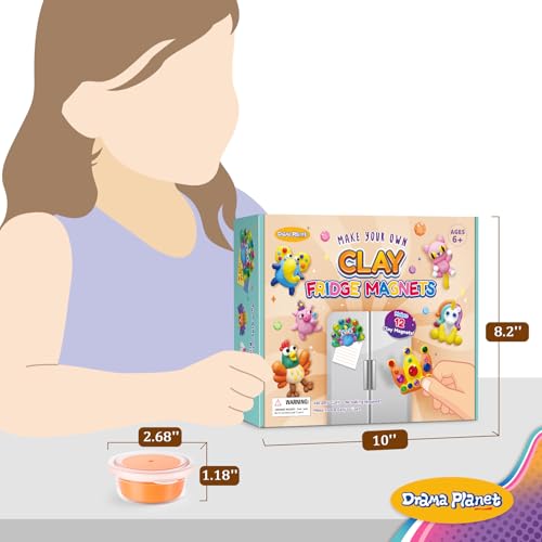 Drama Planet Make Your Own Clay Fridge Magnets Kit for Kids