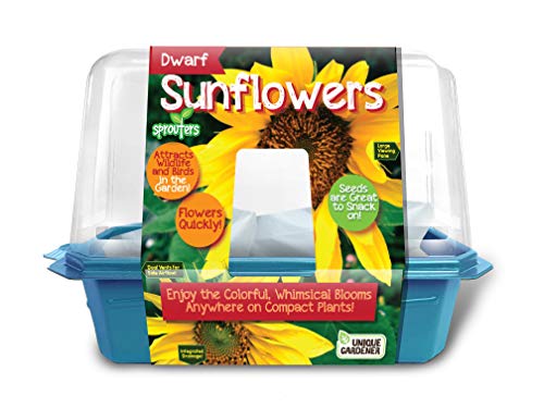 Unique Gardener Grow Your Own Sunflower Plants, Indoor Plant Seeds Kit for Gardening Enthusiasts, Includes Everything Needed to Grow Live Happy and Cheerful Flowers, Just Add Water - style: Sunflower