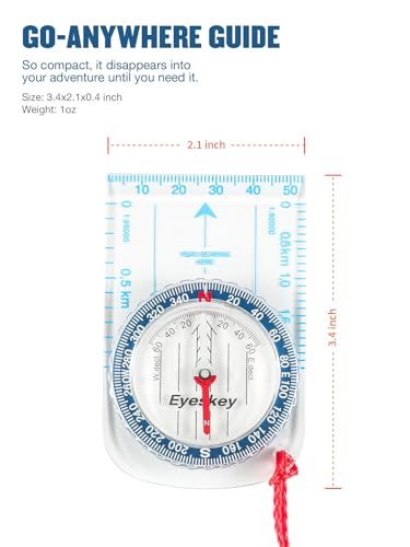 Eyeskey Advanced Orienteering Compass for Hiking & Navigation - color: EK40-4