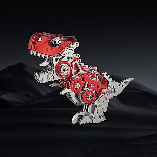 FILASLFT 3D Metal Puzzles for Adults,Dinosaur Model Tyrannosaurus Rex - color: B6-tyrannosaurus Rex-red