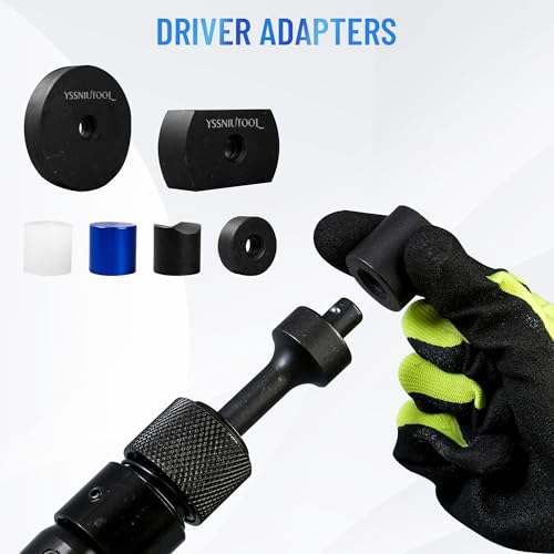 25PCS Multi-functional Pneumatic Hammer Piece Chisel Set, Air Hammer Kit, 2100 BPM Quick Change Retainer Air Hammer with Shovel Heads, Ball Joint Separator Set, Air hammer Bits (Black) - color: Black