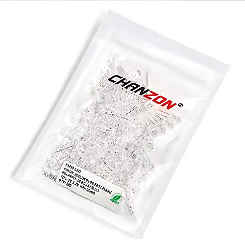CHANZON 100 pcs 5mm RGB Multicolor Fast Blinking Dynamics LED Diode Lights - color: L) Fast Flash, size: 5mm Round Top