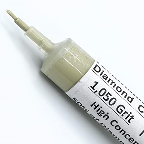 TechDiamondTools Diamond Polishing Paste & Lapping Compound — 1050 Grit (12-20 Micron) | USA Made | Oil-Based Syringe | Metal, Glass, Gemstone, Knife, Jewelry | 50% Diamond Powder Concentration - size: 1,050 grit/12 - 20 microns