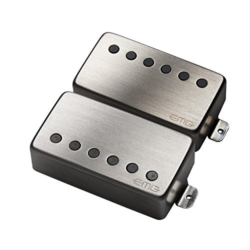 EMG JH James Hetfield Electric Guitar Pickup Set, Brushed Chrome - color: Brushed Chrome