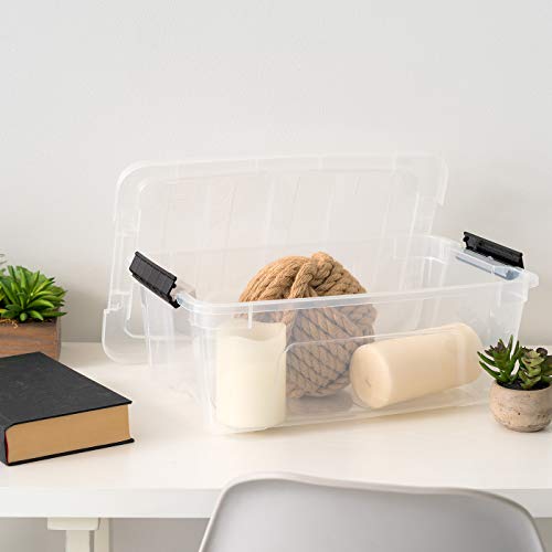 IRIS USA 6-Pack 13 Quart Storage Bins with Lids, Clear - size: 13 Qt, style: 6 Pack