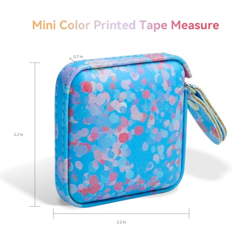 Mini Retractable Soft Tape Measure for Sewing, Cloth Fabric Body Measurements, LCE Blue - color: Ice blue
