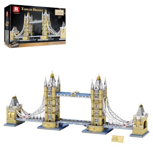 Reobrix Tower Bridge Building Set 55018, 9782 PCS London Landmark Architecture Model Kit for Adults, Challenging Collectible Building Blocks for Home Office Decor, Gifts for Teens 14+