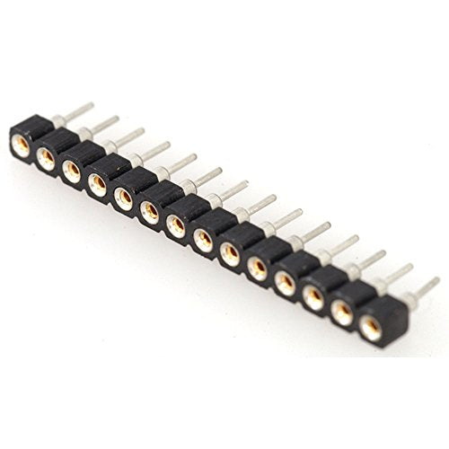 Jameco Valuepro 6100-1X14-R Single-in-Line Machine Tooled Strip Socket, Soldertail, Straight Single Row, 0.100" Pitch, 14 Pin, 0.160" Lead Length (Pack of 10)