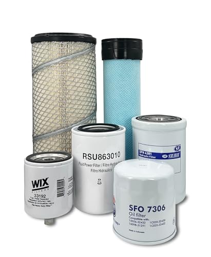 HERO Maintenance Filter Kit For Bobcat 331 Excavator Filters Compatible With OEM 6598492 6598362 6675517 6667352 6653336 S/N 512911001-512912999 - size: S/N 512911001 - 512912999