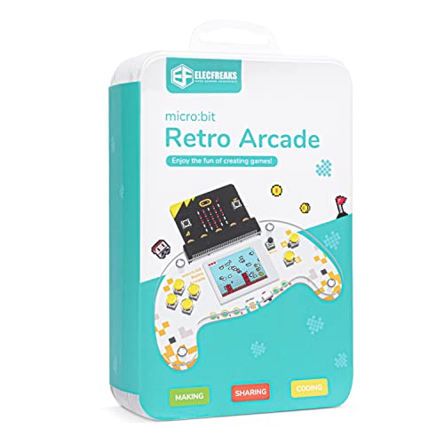 ELECFREAKS microbit Retro Makecode Arcade for STEM Education, Micro:bit Joystick Programming Learning Machine Supports Remote Control and Creat Games(Without Micro:bit) (Pack of 2) - size: 13.79cm x 8.13cm (Pack of 2)