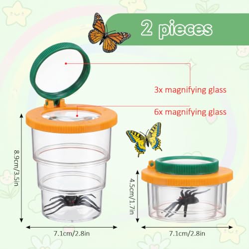 2 Pcs Insect Bug Viewer for Kids, Scalable Portable Bug Container