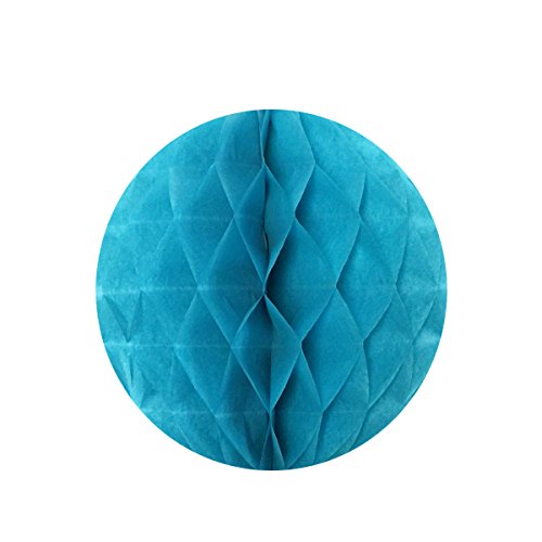 Wrapables 6" Set of 5 Tissue Honeycomb Ball Party Decorations for Weddings, Birthday Parties, Baby Showers, and Nursery Décor, Aqua - color: Aqua, Set of 5