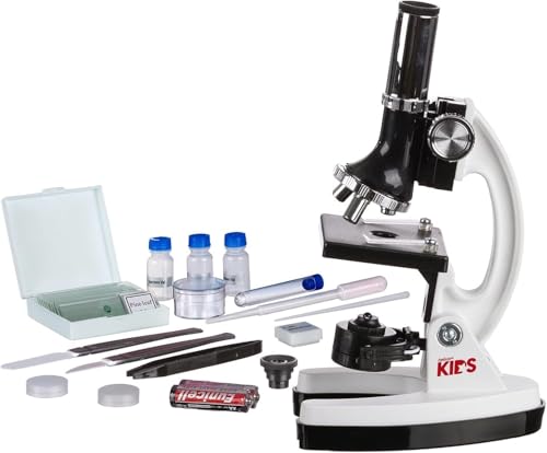 AmScope M30-ABS-KT2-W Beginner Microscope STEM Kit, White - style: A) White Microscope Kit