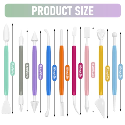 18PCS Double Ended Clay Sculpting Tools Set for Air Dry Polymer Clay Craft