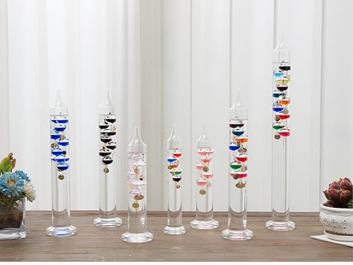 14 inch Galileo Thermometer with 7 Blue Colored Balls - style: Galileo Thermometer