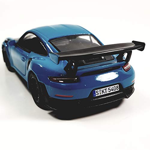 KiNSMART 2010 Porsche 911 GT2 RS Aqua Blue 1/36 Scale Diecast Metal Model Toy Sports Car - color: Blue
