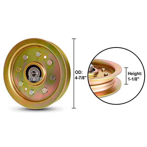 756-04129 Idler Pulley Bearing Compatible with Cub Mower Cad LT1050 LT1045 LTX1040 1046 Riding Lawn Mower Tractor with 42" 46" 48" 50" 54" Deck - size: 756-04129_1pc