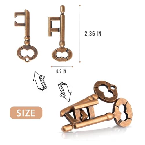 Fun Metal Brain Teaser Puzzle Games - 4 Pcs Adults Mind Travel 3D Toys -Teens IQ Insight Challenge - Logic Educational Gift(with Storage Case and Instructions) - color: A 4pcs News Set, size: Large Size