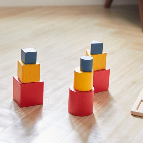 PlanToys® Nesting Puzzle Wooden Toy Set for Kids Ages 3+ Montessori Gift - color: Nesting Puzzle
