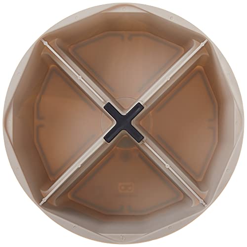 Custom Leathercraft1154 4-Inch High, Full-Round Bucket Tray,Cream White