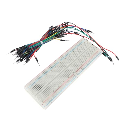 Solderless Breadboard 1Pcs 830 Tie Points - 400 Tie Point - 65 Pcs Flexible Breadboard Jumper Wires - color: 1Pcs-830-400TieBreadboard-JumperWire65pcs