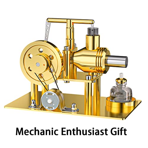 Hot Air Stirling Engine Model Kit, DIY Assembly Metal Balance-Style Stirling Engine Kit with Light Bulb, Sterling Engines Building Set, Christmas Birthday Gift Collectible - style: Type 2