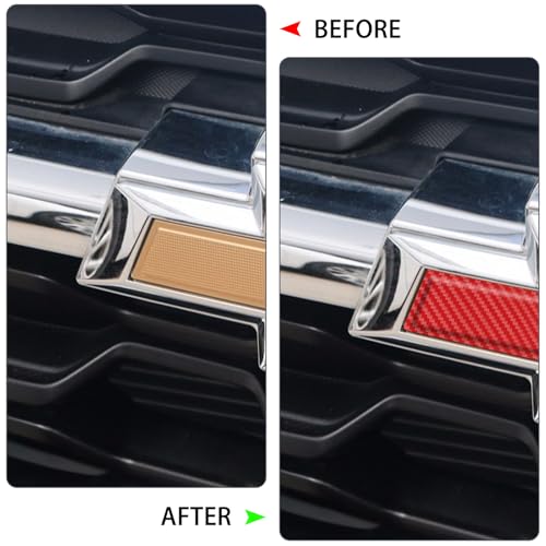 QianBao Compatible with Red Carbon Fiber 11.8" x 4" Chevy Bowtie Emblem - color: Red 6