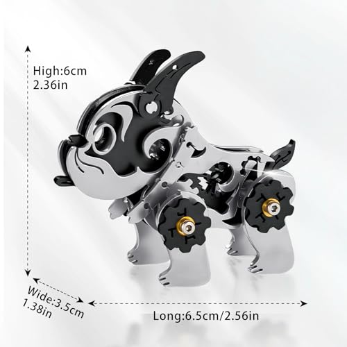 3D Metal Puzzles for Adults, Metal Model Kits for Adults, Mechanical BullDag Steel 3D Puzzle Stainless Steel Ornaments for Men Women Art Craft Gifts Toys(Black). - color: B9