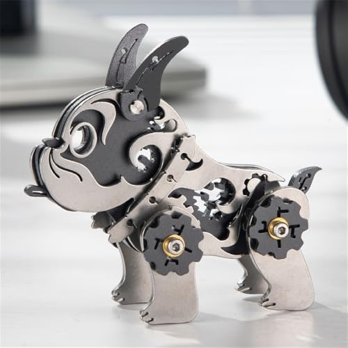 Bulldog 3D Metal Puzzle, Black, 48 Pieces - color: Bulldog Black