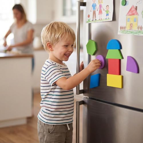 10 Pcs Large Shape Magnets - Giant Magnetic Pattern Blocks