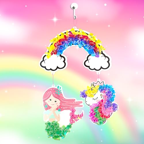 Poke in Fun Art Fabric Craft, Arts and Crafts for Kids,DIY Craft Kits,Create Mess Free Craft,Art Activity Birthday Christmas Gift Ideas for Children,Rainbow Toys for Girls and Boys Ages 4-10+ - style: Magical