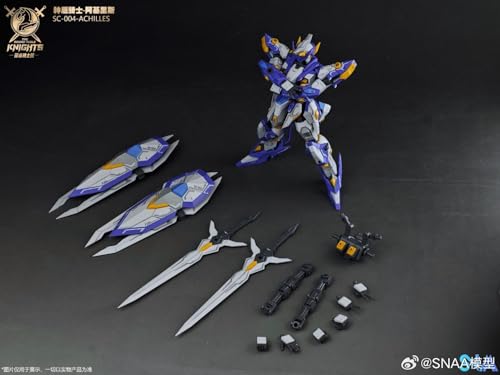 Funtasy Planet Action Figures 1/144 Scale Model Kits for Adults, SNAA Aegis Knight-Achilles, Mecha Model Kit Articulated Figures Assembled Mode - color: Achilles