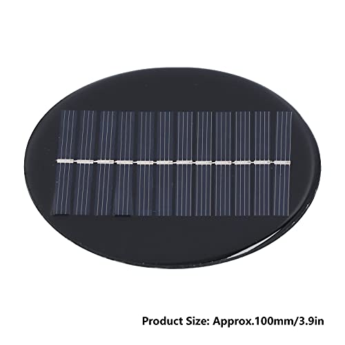 EFFICIENT 0.8W 6V Small Round Solar Panel for DIY Projects, Solar Cell Charging Board for Low-Power Devices, Battery Maintainer, and Scientific Experiments