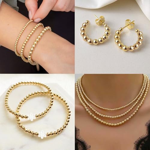 1740 Pcs Pearl Bracelet Making Kit Gold Beads for Bracelets for Adult - color: 13-White & Off-White