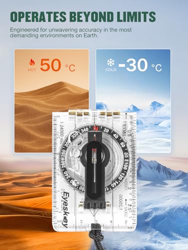 Eyeskey Advanced Orienteering Compass for Hiking & Navigation - color: EK40-2B
