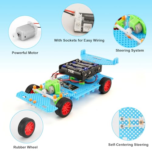 STEM Kits for Kids Age 10-12, Building Remote Control Car, Model Car Kits, Gifts for Boys 10-16, 3D Puzzles Science Educational Crafts, Toys for 10 11 12 13 14 Year Old Boys and Girls