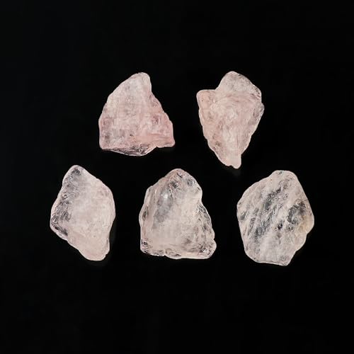 CRYSTALIS 5pcs AA+ Natural Pink Morganite, Loose Gemstone, Wholesale Bulk Rough, Jewelry Making Supply, Chakra & Healing Raw Stones, Wire Wrapping, DIY, Gem Collection, 10-15mm