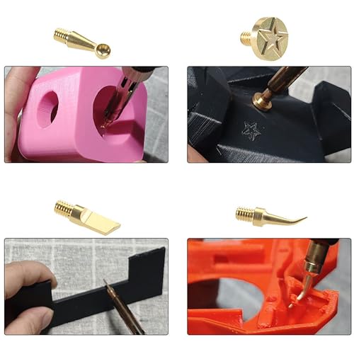 3D Printer Smoothing Kit – Finishing & Smoothing Tool with Temp Control Display for ABS, PETG, TPU, PLA Models – Soldering & Welding Iron for 3D Printing & 8pcs Soldering Iron Tips (Smoothing Tool) - style: Smoothing Tool