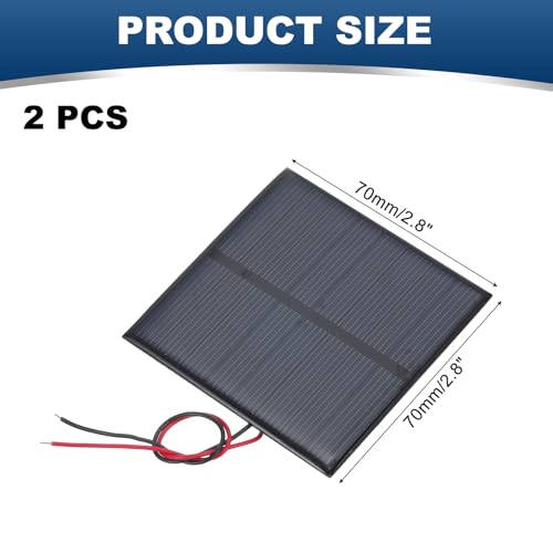 MECCANIXITY 2Pcs 4V 0.6W 150mA Mini Solar Panels with Cable - style: 4V 0.6W 150mA