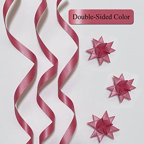 Pearlescent Rose Paper Strips for Weaving Projects (Single Color Packs). Paper Strips for Moravian Stars, German Stars and Froebel Stars. 50 Strips per Pack (Pearl Rose, 5/8 x 19 inch) - color: Pearl rose, 5/8 x 19 inch