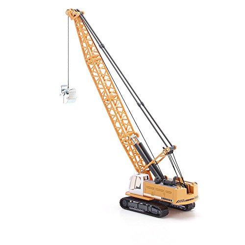 Siku 1891, Liebherr Cable Excavator, 1:87, Metal/Plastic, Yellow, Scoop Opens and Closes, Incl. Rotating Cable Winch - style: Rope excavator