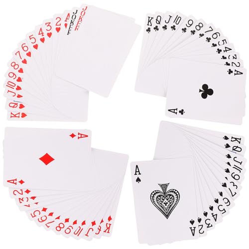 Didiseaon Blank Playing Cards Paper White 2 Sets for DIY Poker Games