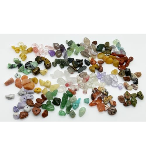 Yephac Jewelry Making Kits with 28 Colors Gemstone Chips, Healing Crystal Ring Maker Kit with Jewelry Making Supplies (28 Colors-1) - color: 28 colors-1