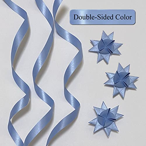 Pearlescent Blue Paper Strips for Weaving Projects (Single Color Packs). Paper Strips for Moravian Stars, German Stars and Froebel Stars. 50 Strips per Pack (Pearl Blue, 3/8 x 19 inch) - color: Pearl blue, 3/8 x 19 inch
