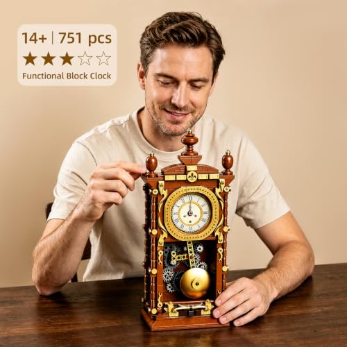 Vintage Mechanical Pendulum Clock Building Blocks Set (751PCS)